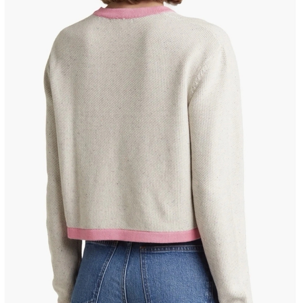French Connection Mozart Confetti Waffle Knit Crewneck Sweater S - Picture 2 of 6